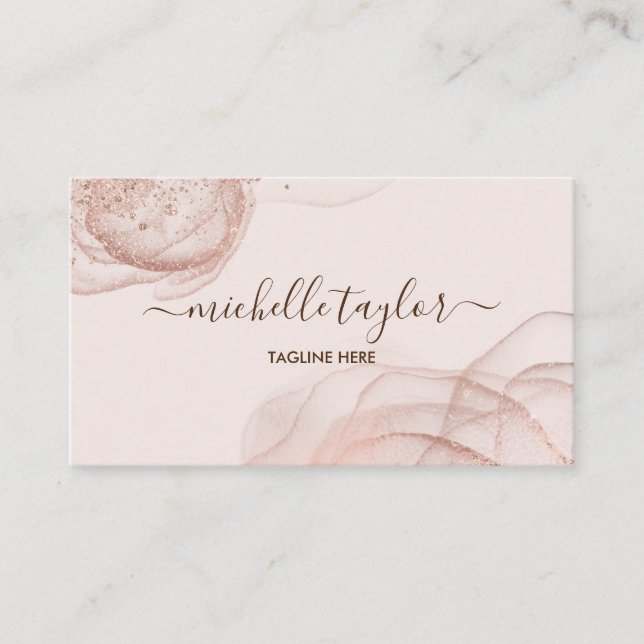 Modern Elegant Makeup Artist Beauty Salon Business Business Card (Front)