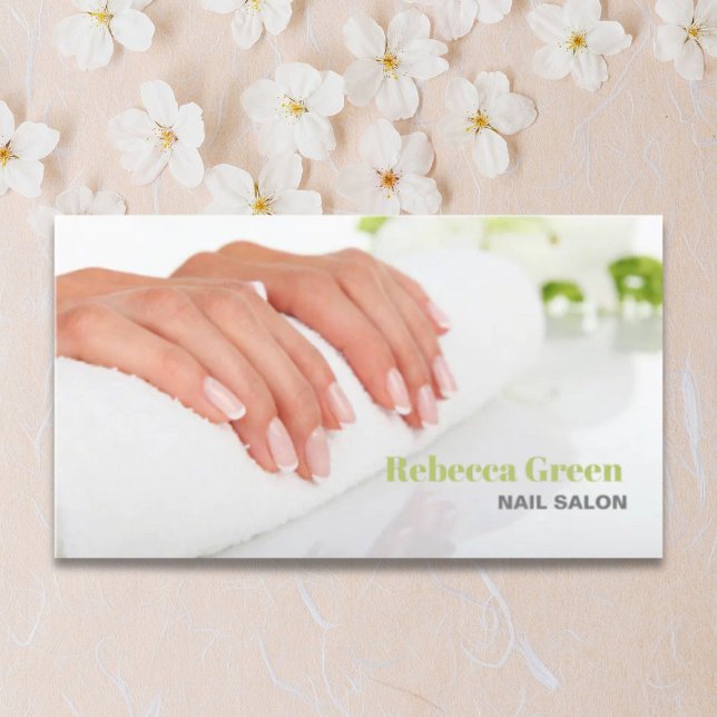 Modern Elegant Manicurist Nail Artist Nail Salon Business Card (Modern Elegant Manicurist Nail Artist Nail Salon Business Card)