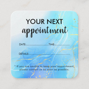 Modern Elegant Marble Beauty Salon Appointment Card
