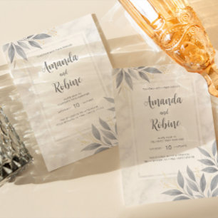 Modern Elegant Marble Wedding Invitation