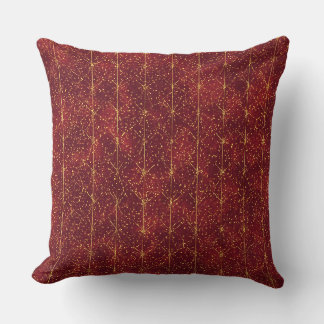 Modern,Elegant ,Maroon Gold Pattern  Cushion