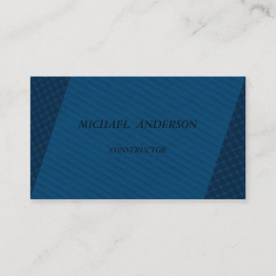 Modern Elegant Masculine Blue Business Card