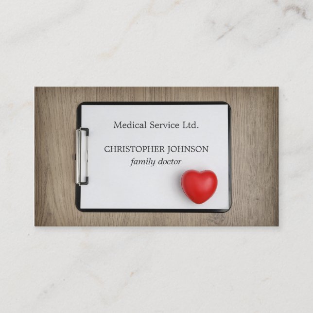 Modern Elegant Medical Doctor Healthcare Business Card (Front)