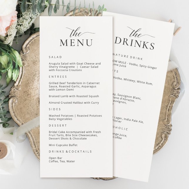 Modern Elegant Menu and Drinks Card (Creator Uploaded)