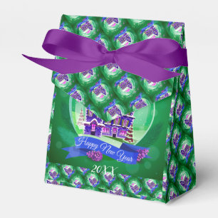 Modern Elegant Merry Christmas Holidays Favour Box