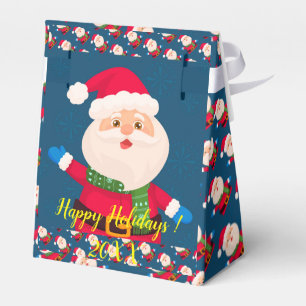 Modern Elegant Merry Christmas Holidays Favour Box