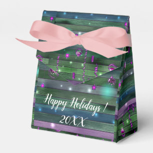 Modern Elegant Merry Christmas Holidays Favour Box