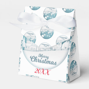 Modern Elegant Merry Christmas Holidays Favour Box