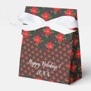 Modern Elegant Merry Christmas Holidays Favour Box