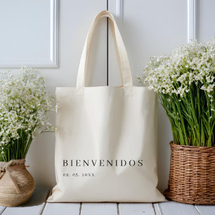 Modern Elegant Mexico Welcome Wedding  Tote Bag