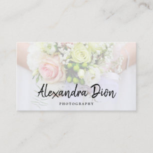 Modern elegant minimal overlay photography business card