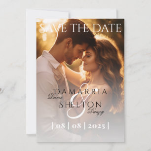 Modern Elegant Minimal Photo Wedding Invitation