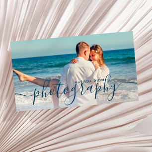 Modern elegant minimal & simple photography business card