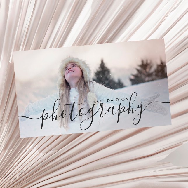 Modern elegant minimal & simple photography business card (Creator Uploaded)