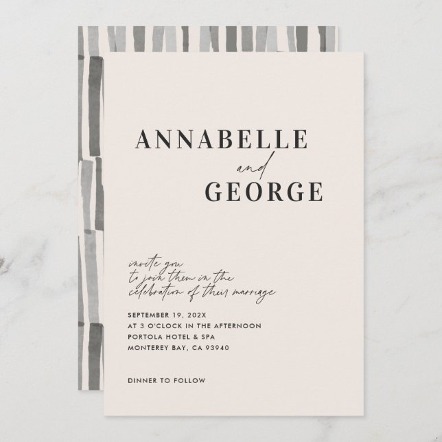 Modern elegant minimal typography black and white (Front/Back)