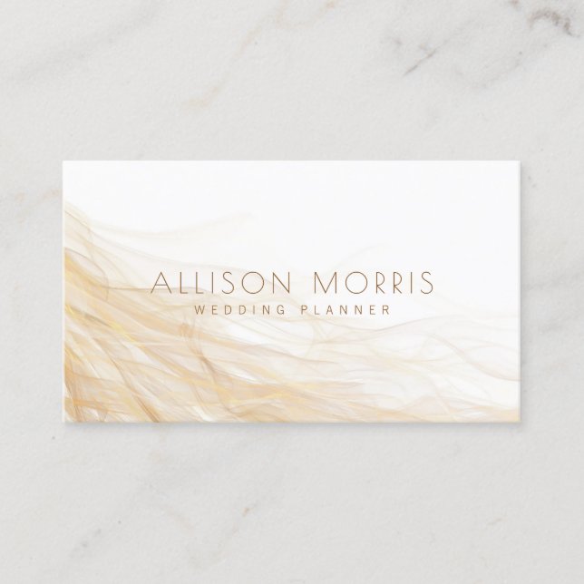 Modern Elegant Minimal Wedding Event Planner Business Card (Front)