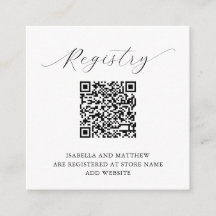 Modern Elegant Minimalist Add QR Code Registry