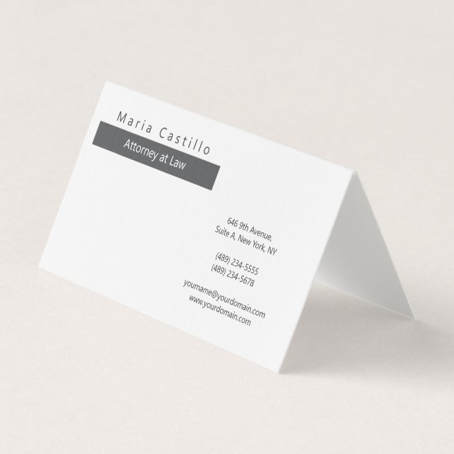 Modern Elegant Minimalist Business Card (Front)
