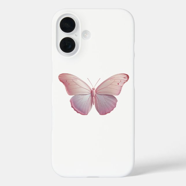 Modern elegant minimalist Butterfly Art Case-Mate iPhone Case (Back)