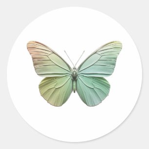 Modern elegant minimalist Butterfly Design Classic Round Sticker