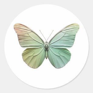 Modern elegant minimalist Butterfly Design Classic Round Sticker
