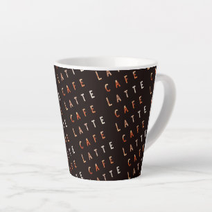 Modern Elegant Minimalist Caffe Latte Typography L Latte Mug