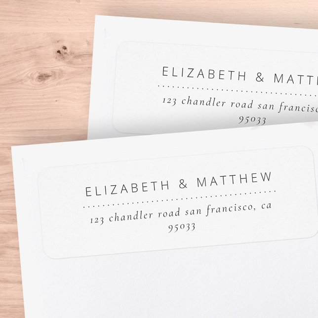 Modern Elegant Minimalist Chic Return Address (Creator Uploaded)