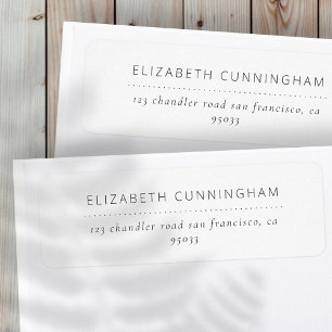 Modern Elegant Minimalist Chic Return Address Labe