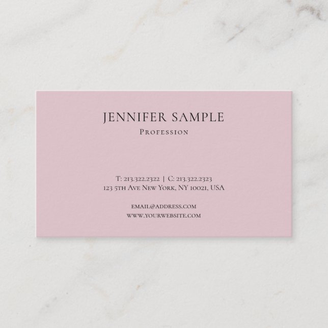 Modern Elegant Minimalist Design Professional Business Card (Front)