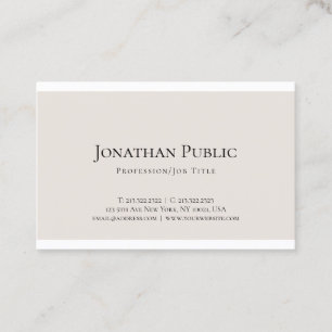 Modern Elegant Minimalist Design Professional Luxe Business Card