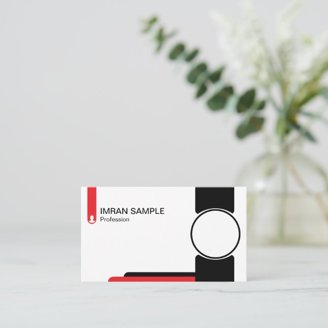 Modern Elegant Minimalist Design Trendy Plain Busi Business Card (Standing Front)