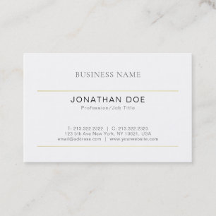 Modern Elegant Minimalist Design Trendy Plain Luxe Business Card