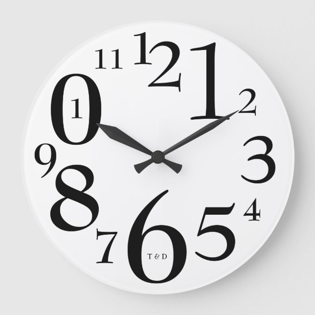 modern elegant minimalist design wall clock (Front)