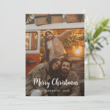 Modern Elegant Minimalist Family Christmas Photo