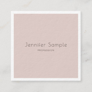 Modern Elegant Minimalist Glamour Luxury Template Square Business Card