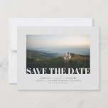 Modern Elegant Minimalist Grey Save the Date Photo<br><div class="desc">Elegant minimalist soft grey save the date photo cards</div>