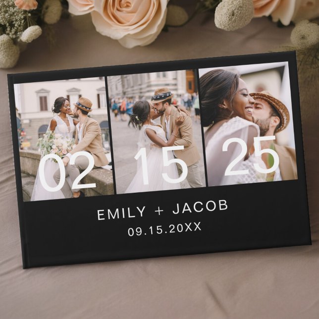 Modern Elegant Minimalist Photo Chic Wedding Guest Book (Creator Uploaded)