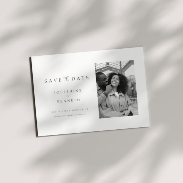 Modern Elegant Minimalist Photo Wedding Save The Date (Creator Uploaded)