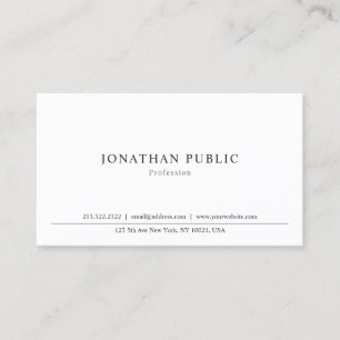 Modern Elegant Minimalist Professional Classic Top Business Card