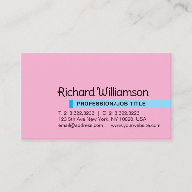 Modern Elegant Minimalist Professional Custom Business Card (Front)