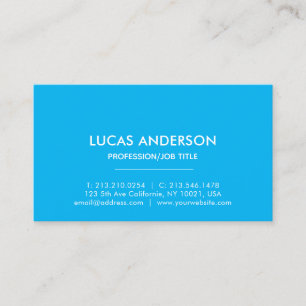 Modern Elegant Minimalist Professional Plain Busin Business Card