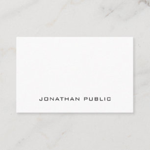 Modern Elegant Minimalist Professional Plain Business Card