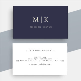 Modern Elegant Minimalist Professional Plain Business Card