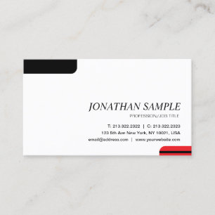 Modern Elegant Minimalist Professional Plain Business Card