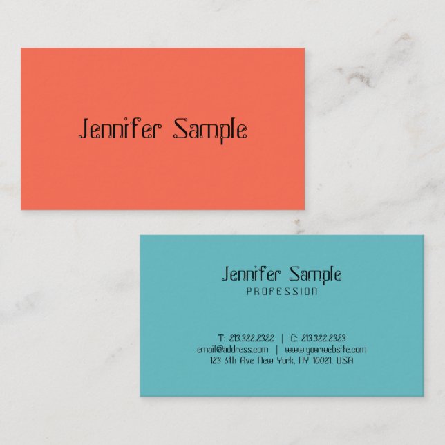 Modern Elegant Minimalist Professional Template Business Card (Front/Back)