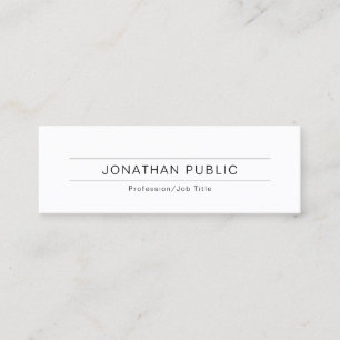 Modern Elegant Minimalist Professional Template Mini Business Card