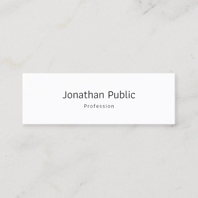 Modern Elegant Minimalist Professional Template Mini Business Card (Front)