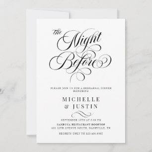  Modern Elegant Minimalist Rehearsal Dinner   Invitation