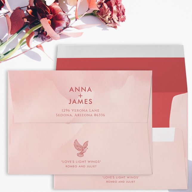 Modern Elegant Minimalist Romeo and Juliet Quote Envelope (Creator Uploaded)