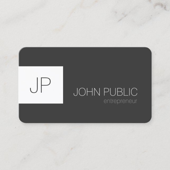 Modern Elegant Minimalist Rounded Corners Business Card (Front)